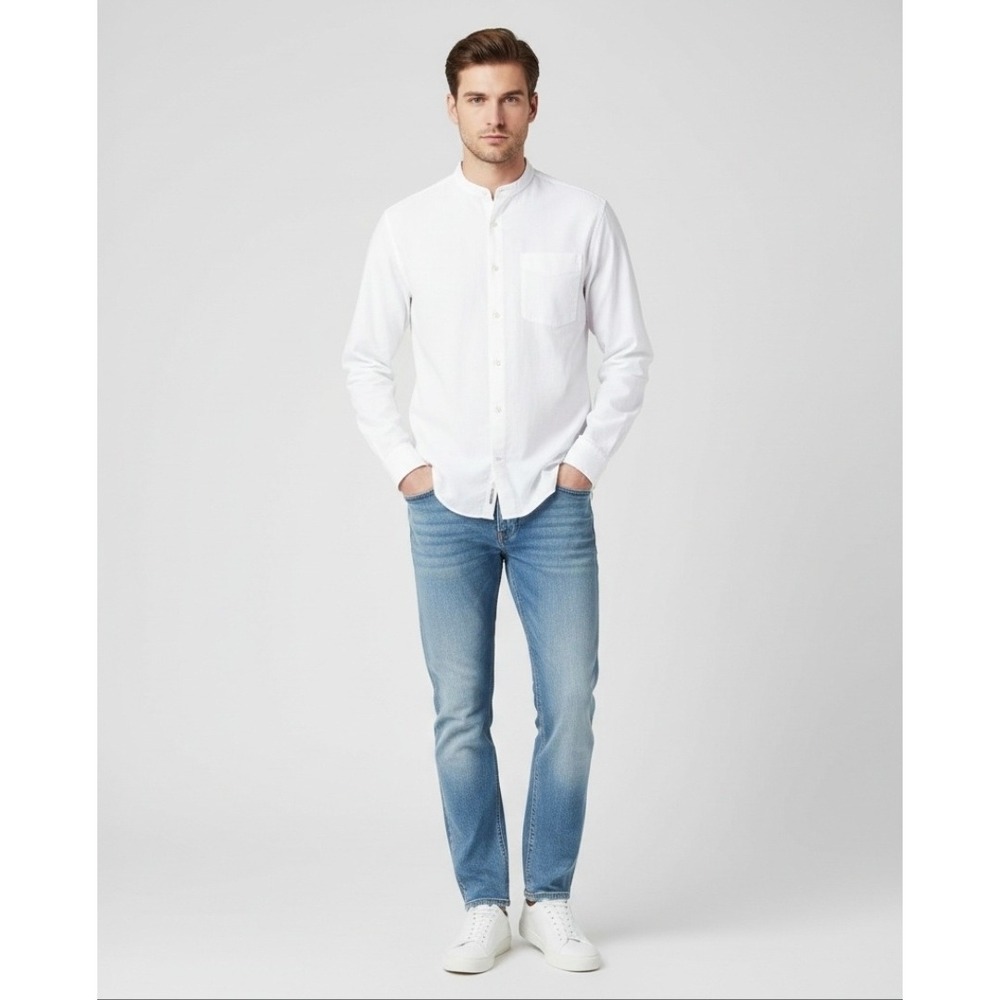 Issey Miyake Men's White Button Down Shirt - Size: 4